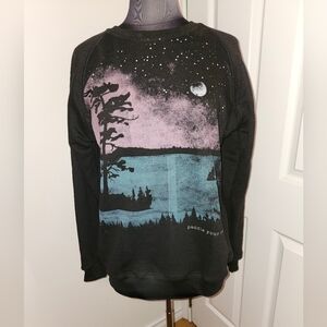 NWT CANOE AND LAKE, SIZE L/XL